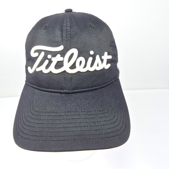 Titleist ProV1 Adjustable Hat Mens Footjoy FJ Tour Performance Cap Black Golf - Picture 1 of 8
